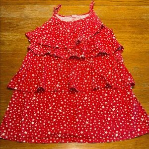 Old Navy Ruffled Tiered Red and White Sundress
